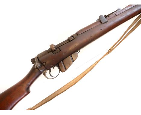 Deactivated Lee Enfield .303 SMLE rifle, 24 inch barrel, serial number 10029, stock stamped SA with arrow, with sling fifteen