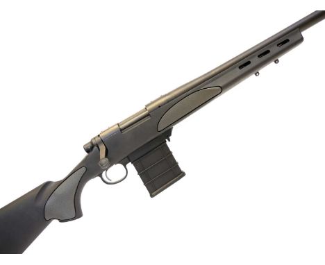 Remington 700 SPS Varmint .308 bolt action rifle, with heavy 26inch barrel screw cut for moderator, ATI floor plate and ten-r