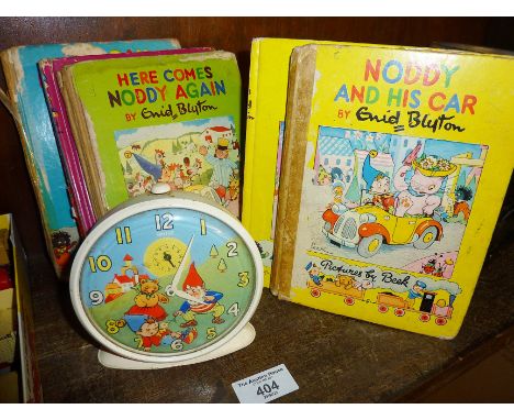 Noddy and Big Ears vintage Smith's alarm clock, together with some Enid Blyton hardback Noddy books