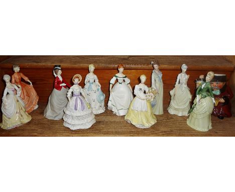 10 various Royal Worcester china figurines