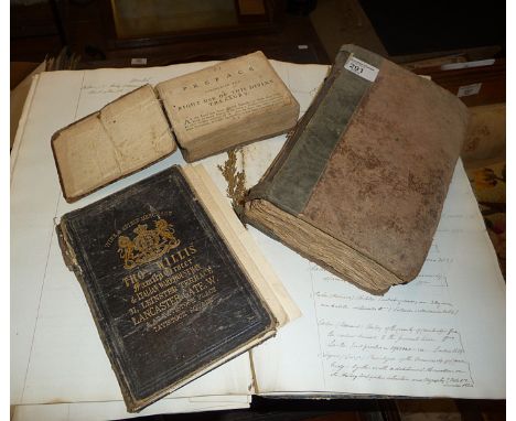 The Expedition of Humphrey Clinker (A/F), missing frontispiece, a 19th c. hand written manuscript book of historical interest