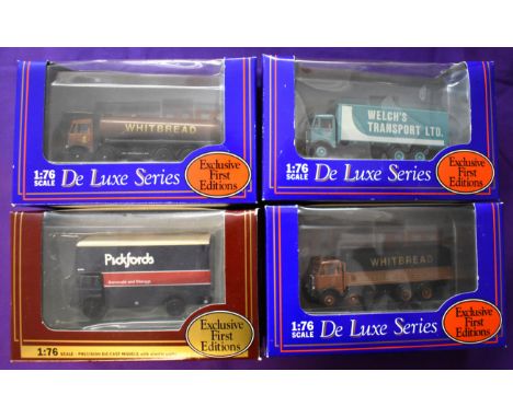 Gilbow First Editions. Vehicles (x4) Scale 1:76. Bedford TK Luton Box Van Pickford's 23602. Welch's Transport Ltd. Whitbread 