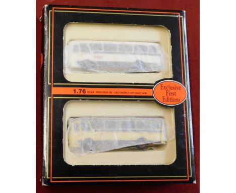 Gilbow First Editions. Buses (x2). Scale 1:76. Timpson's and Surrey Motors Coach Set. Excellent, boxed.