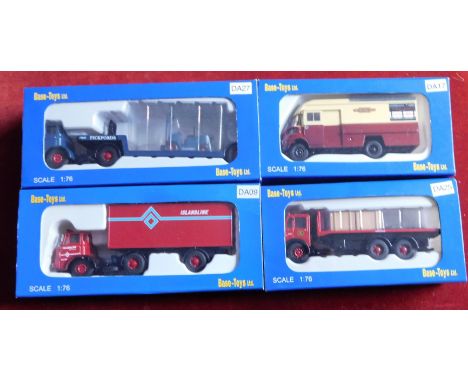 Base Toys. Vehicles (x4) Scale 1:76. DA09 Islandlink Lorry. DA17 British Railways Van. DA25 Airedale Pallet Lorry. DA27 Pickf