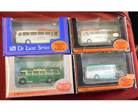 Gilbow First Editions. Buses (x4) Scale 1:76. AEC Regal 10T10 Greenline Acton Special 29903. Orange Luxury Coach. Grey Green 