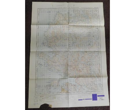 Scotland 'Loch Roeg &amp; Tarbert' War Office Edition, sheet 13, ordnance survey map, published 1950, folded - slight tear on