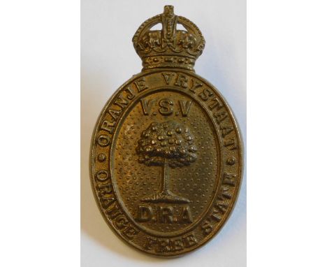 British Commonwealth South African Army WWII Orange Free State Rifle Defence Association Cap Badge