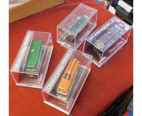 Corgi. Buses (x4) Scale 1:76. The Original Omnibus Company. 43905 Daimler CW Utility Bus Green Line. 40101 Weymann Trolleybus