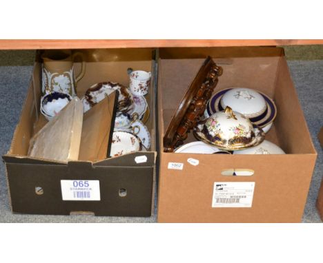 Sundry ceramics and other items comprising three covered vegetable dishes, two covered muffin dishes, sixteen plates, five cu