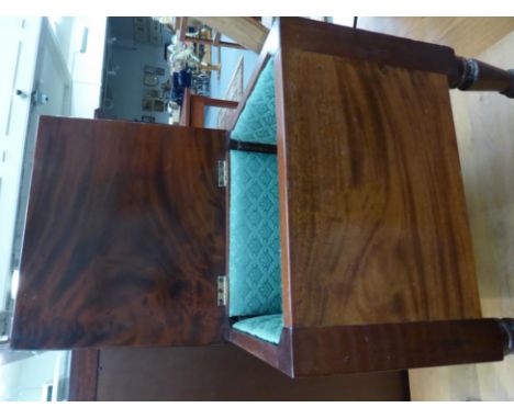 A 19th Century mahogany sewing box (converted from a commode)