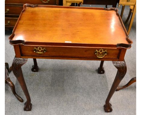 A mahogany silver table in Irish Chippendale style 