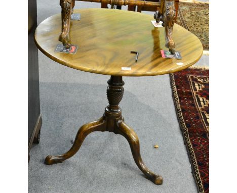 A George III mahogany tilt top tripod table 