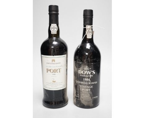 Two bottles of port including a Dow’s 1984 vintage port