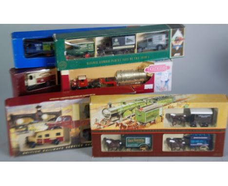SEVEN LLEDO DAYS GONE MINT AND BOXED SET, each of three vans, 'Railway Express Parcel Vans of the 1930'S', TWO SIMILAR SETS S