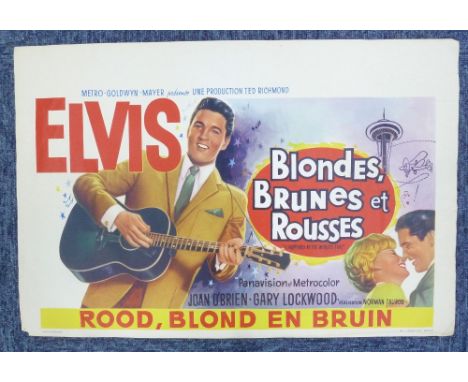 TWO 1950's BELGIAN 'ELVIS PRESLEY' FILM POSTERS  'Roustabout' (L'Homme a Tout Faire Duivel - Doet-Al) 21 1/4" x 14" (54cm x 3