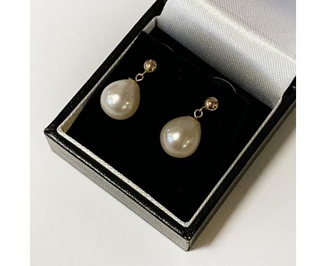 9CT SOUTH SEA PEARL EARRINGS