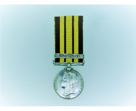 An Ashantee medal, with clasp for Coomassie, to "125, P'te. W. Powell, 2 B'n 23. R. W. Fus: 1873-4", with ribbon.