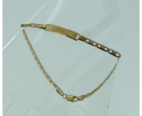 Snoopy Interest; A 9ct yellow gold link Bracelet, with three charms suspended; snoopy on kennel, Woodstock and Snoopy playing
