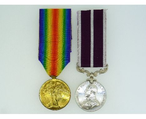 A pair of medals, awarded to Pte/Cpl. R. S. Abraham. A.S.C./R.A.S.C., comprising Victory medal, 1914-1919, and Army Meritorio