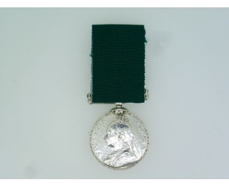 A Volunteer Long Service medal, 1894, to "Sergeant R. Henderson 25 Years 5 Months", with ribbon.