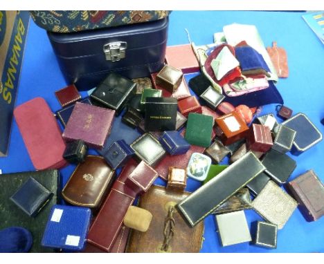 A collection of antique, vintage and modern Jewellery Boxes, and jewellery rolls (a lot)