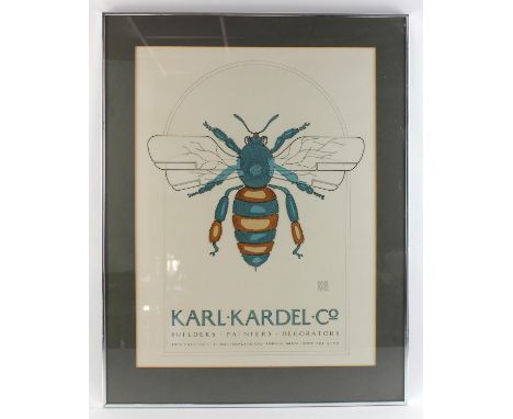 David Lance Goines (1945-2023)  " KARL KARDEL CO, Lithograph, framed and glazed