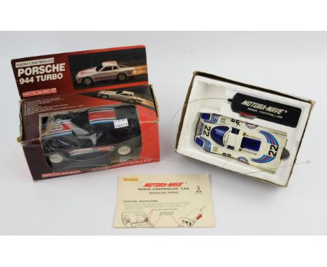 A Motora-Wave radio controlled Porsche 917K, boxed, a Matsushiro Porsche 944 radio controlled car, boxed, a Sonic Control Elf