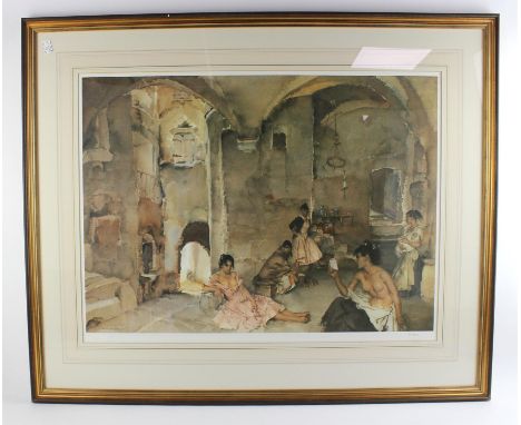 Sir William Russell Flint (British 1880-1969), La Belle Poseuse, Nerac; Symposium at Lucenay, two colour reproduction prints,