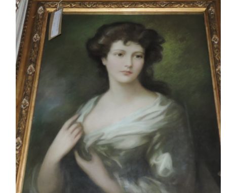 Late 19th/early 20th Century English School, portrait of a young lady, pastel, 58cm x 50cm.