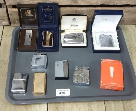 A collection of vintage lighters; Ronsons, zippo &amp; other collectable lighters 