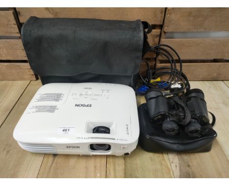 Epson model WB-x10 projector along with Miranda binoculars 