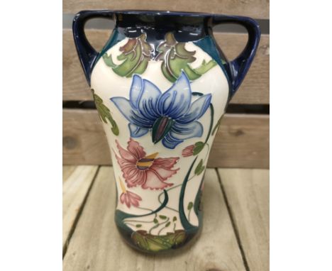 A Limited edition Moorcroft flower duet Signed [R Bishop year 2013] number 4 [18.5X12cm] 