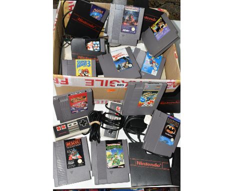 NINTENDO NES CONSOLE AND GAMES, includes Super Mario Bros, Super Mario Bros 3, Double Dragon, Teenage Mutant Hero Turtles, Ma