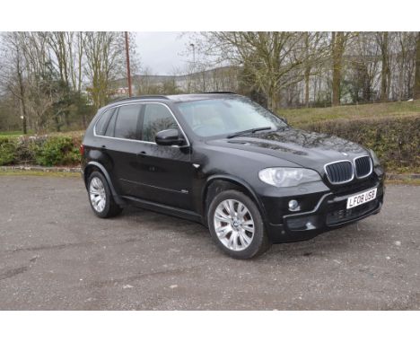 A 2008 BMW X5 SUV, REGISTRATION NUMBER LF08 USB, finished in black with light brown interior, with a 2993cc diesel engine, au