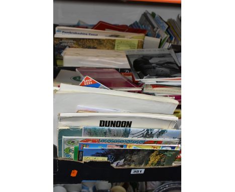 TWO BOXES OF MAPS AND GUIDE BOOKS, to include a large quantity of Second Series Ordnance Survey maps, guide books to include 