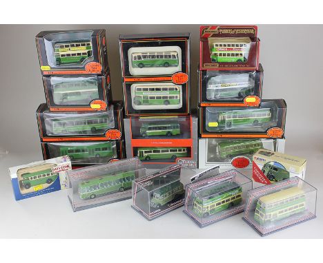 A collection of Corgi, Matchbox, Lledo, exclusive first editions and Original Omnibus models of buses, single and double deck