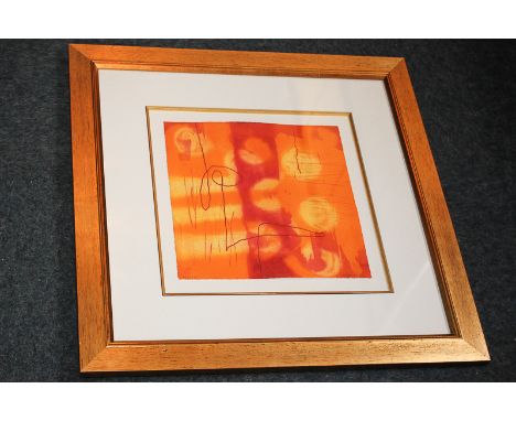 Heidi Konig (20th century), abstract in orange and red, limited edition colour print 130/175, signed and numbered in pencil, 