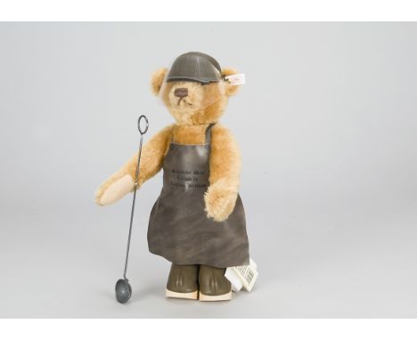 A Steiff limited edition exclusive for Lutgenau Dortmunb Stahlkocher Willi,  482 of 1500 with tag certificate, 1995 (tiny tea