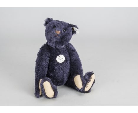 A Steiff limited edition Replica 1998 dark blue Teddy Bear 1909,  3722 of 7000, in original box with certificate 