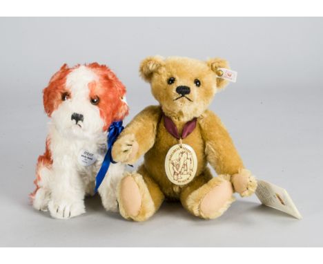 A Steiff limited edition Replica Molly Dog 1927, 457 of 3000, in original box with certificate, 2000; and a Margarete Steiff 