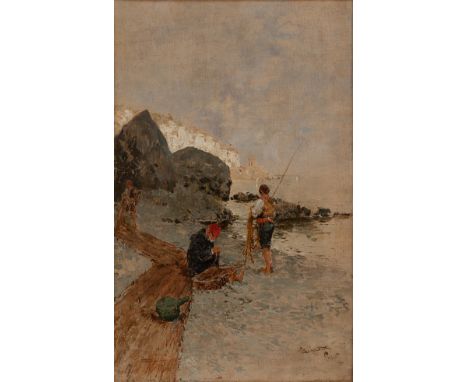 (Amalfi (SA) 1863 - Napoli 1920)Cm 47x29,5  | In 18.50x11.61Oil on canvasDevoting himself initially to architectural studies,