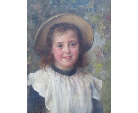 R E MORRISON FRAMED OIL ON BOARD PORTRAIT DEPICTING A COUNTRY GIRL APPROXIMATELY 40CM X 30CM