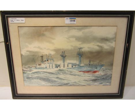 'SS Lindfield' - ship's portrait, watercolour signed by Roger D Morris (British 1935-) 24cm x 36cm

 Condition Report Click h