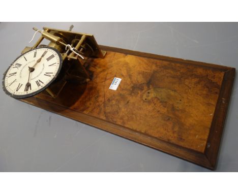 The Lea Recorder Co. Ltd Manchester England with 15cm enamel dial, mounted on wooden panel  Condition Report Click here for f