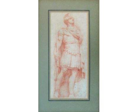 FOLLOWER OF MANTEGNA, 'Roman Soldier', lithograph, 29cm x 13cm, framed. 