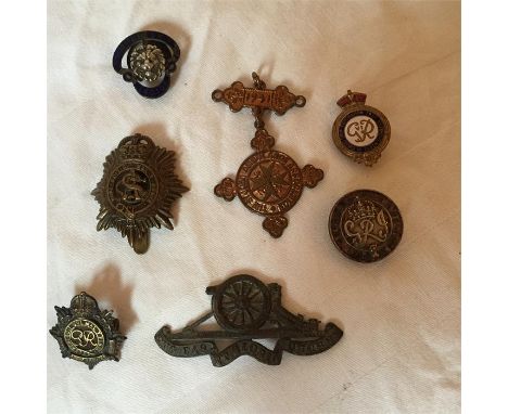 Medal and badges -St Johns Ambulance 1941 medal, army service corps cap badge, army service corps badge, ww2 citizens loyal s
