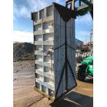 (16) 36" x 8' Western Aluminum Concrete Forms, Smooth 6-12 Hole Pattern with Attached Hardware,