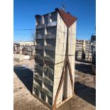 (14) 36" x 8' Western Aluminum Concrete Forms, Smooth 6-12 Hole Pattern with Attached Hardware,