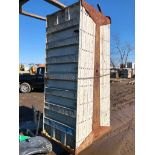 (16) 36" x 8' Western Aluminum Concrete Forms, Smooth 6-12 Hole Pattern with Attached Hardware,