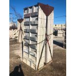 (16) 36" x 8' Western Aluminum Concrete Forms, Smooth 6-12 Hole Pattern with Attached Hardware,